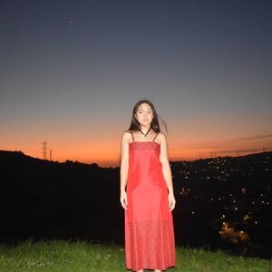 Handmade Red A Line Dress- S